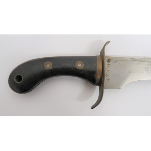 468 - Swedish M1848 Naval Cutlass 17 1/4 inch, single edged blade widening towards the point. Forte stampe... 