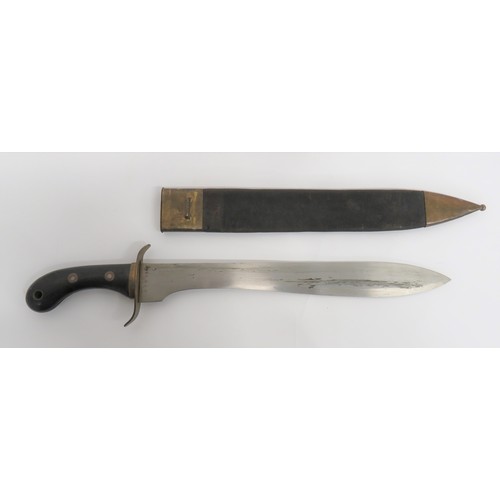 468 - Swedish M1848 Naval Cutlass 17 1/4 inch, single edged blade widening towards the point. Forte stampe... 