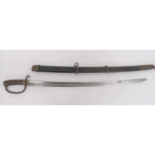 472 - Imperial Russian M1909 Cavalry Sword 32 inch, single edged, slightly curved blade with large fuller.... 