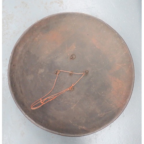 170 - Impressive 19th Century Indian Steel Panelled Shield 29 inch diameter, circular, rolled edge shield.... 