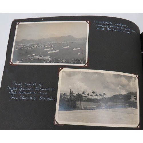 246 - Good Interwar Officer's Photograph Album unnamed, Artillery Officer's album. Some aboard a troop shi... 