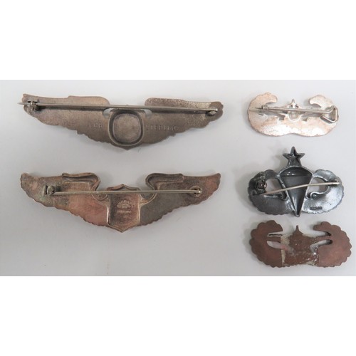 131 - Two American Glider Wings consisting sterling example with brooch fitting. Maker LGB ... Similar exa... 