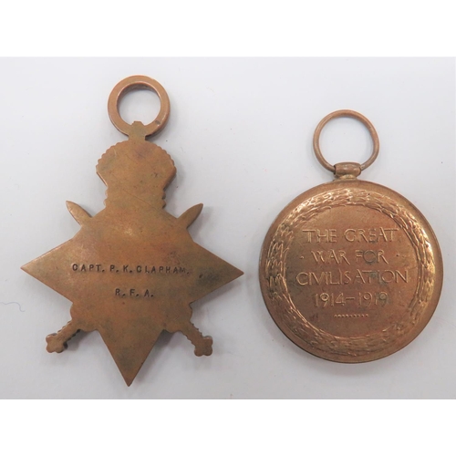 113 - WW1 Officer's Broken Medal Trio
consisting 1914/15 Star named 