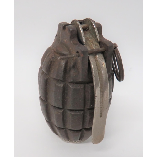 157 - No 23 Drill Gibbons Spring Training Mills Grenade
cast fragmentation body.  Plated lever held i... 