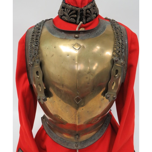 160 - French 2nd Empire Cuirassiers Breast and Backplate
heavy steel breastplate with rolled edges.  ... 