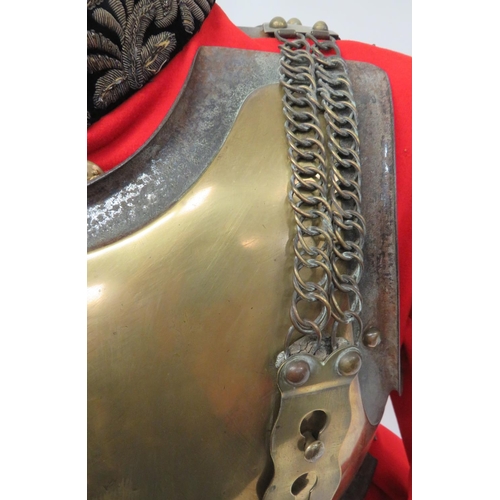 160 - French 2nd Empire Cuirassiers Breast and Backplate
heavy steel breastplate with rolled edges.  ... 