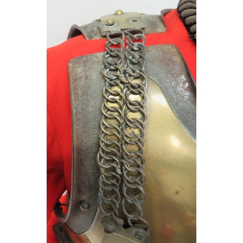 160 - French 2nd Empire Cuirassiers Breast and Backplate
heavy steel breastplate with rolled edges.  ... 