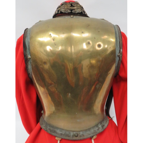 160 - French 2nd Empire Cuirassiers Breast and Backplate
heavy steel breastplate with rolled edges.  ... 