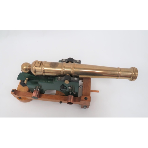 173 - 20th Century Engineers Model of a Fort Defensive Cannon
13 inch, cast brass barrel.  Raised, re... 