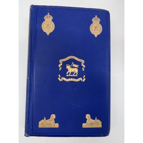 197 - Regimental Histories Royal West Surrey Regiment
blue linen covered with gilt tooling.  Consisti... 