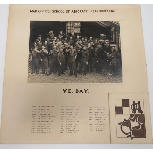 204 - War Office School of Aircraft Recognition Photo Album and Ephemera
relating to L/Cpl Thurley ATS 194... 