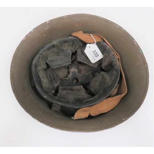 232 - D-Day Pattern Steel Turtle Helmet
green repainted external finish.  Black treated linen liner.  The ... 