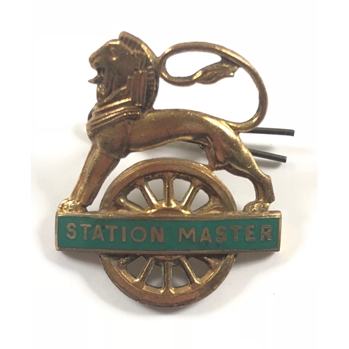 142 - British Railways Southern Region Station Master Cap Badge
A brass and enamel example complete with l... 