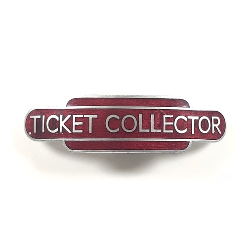 144 - British Railways Midland Region Ticket Collector Cap Badge.
White metal and enamel example complete ... 