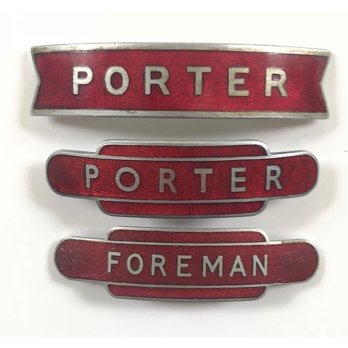 159 - British Railways London Midland Region Three Cap Badges.
Representing: Porter. … Porter. &hel... 