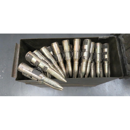 135 - Aircraft 20mm Link Of Dummy Rounds
inert dummy, alloy case and head complete with steel links.  Cont... 