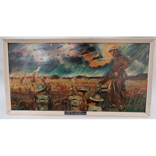 204 - Modern Oil On Board of Normandy 1944
35 1/2 x 17 1/2 inch, oil on board of 