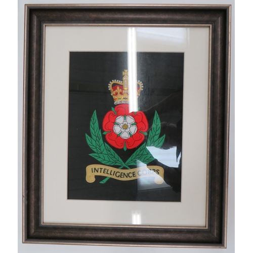 228 - Modern Intelligence Corps Bullion Embroidery Panel
bullion and silk embroidery, Queens crown, large ... 