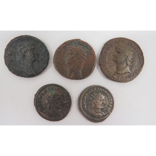 280 - Selection of Various Roman Coins
including Maximianus AD 286 - 305 ... Nero AD 54-68 ...&n... 