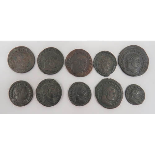 286 - Selection of Various Roman Coins
including Galerius - AD 293-305 ... Maximinus II - AD 309... 