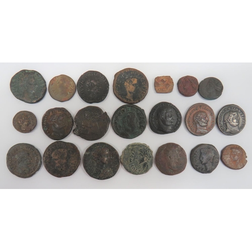 287 - Quantity of Various Roman Coins
including Galerius as Augustus - AD 306-311 ... Constantiu... 