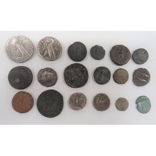 294 - Selection of Various Coins Including Silver Examples
including Baetica - Catea ... Hadrian... 