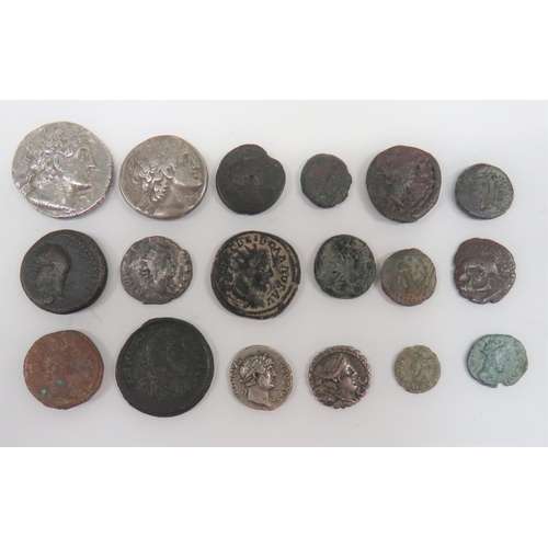 294 - Selection of Various Coins Including Silver Examples
including Baetica - Catea ... Hadrian... 