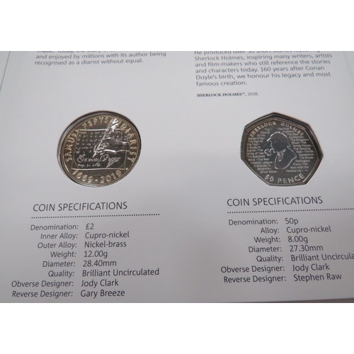 313 - Selection of Royal Mint Unissued Coins
consisting 2019 coin collection, including D-Day landings, We... 