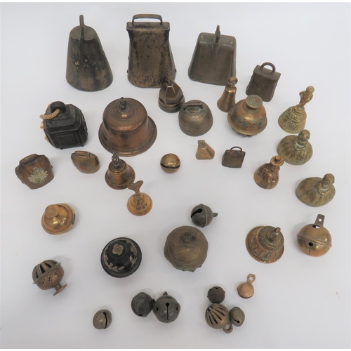 331 - Unusual Selection of Bells
including cast metal, Chinese bell ... Brass, oriental handbells ... Cast... 