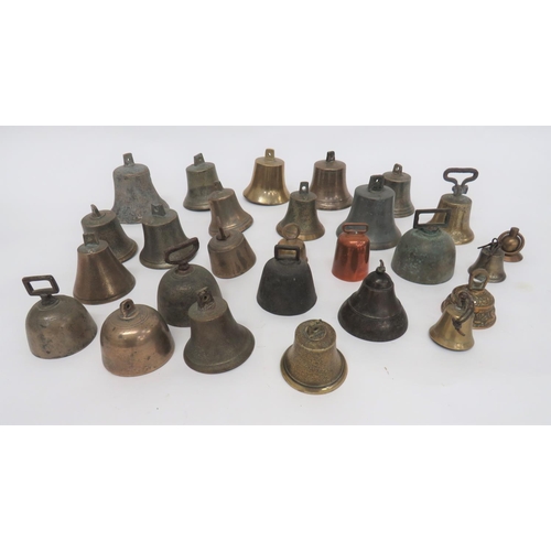 332 - Quantity of Various Small Bells
cast brass, small bells.  Some with cast letters and numbers to... 