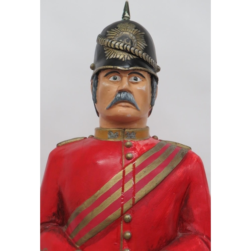 338 - Carved and Painted Wooden Figure of an East Kent Regiment Officer
standing figure of an Officer in H... 