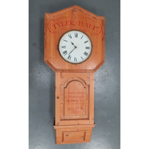 339 - Modern Made Antique Style Railway Wall Clock 