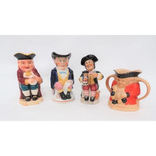 344 - Four Various Toby Jugs
consisting a 