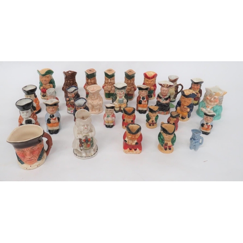 355 - Thirty Various Miniature Toby Jugs
including Lancaster Sandland ... Berwick 