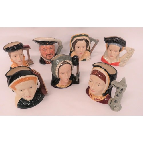 360 - Royal Doulton Henry VIII & Six Wives Large Toby Jugs.Comprising: Henry VIII, Catherine of Aragon... 