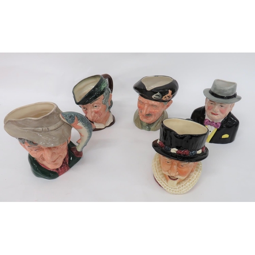 363 - Royal Doulton Large Character Toby Jugs.Comprising: The Poacher … Simple Simon. … Monty … All with R... 