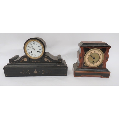 383 - Two Mantle Clocks
consisting slate 