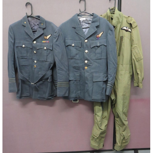 99 - Two Royal Air Force Navigator Officer Service Tunics
blue grey, single breasted, open collar tunic. ... 