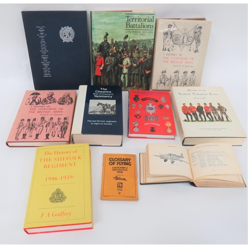 178 - Military Regiments and Uniform Reference Books.
A selection of Ten Books including: “Scottish ... 