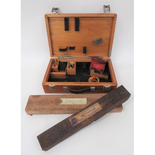 200 - Target Pistol Fitted Wooden Case
16 x 10.5 x 4 inch, polished wooden case.  The interior with pistol... 