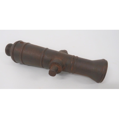 215 - Early 20th Century Cast Iron Cannon Barrel
9 1/2 inch, cast iron barrel with stepped side trunnions ... 