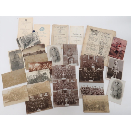 244 - WW1 Middlesex Regiment Original Photographic Postcards. An interesting selection of original photogr... 