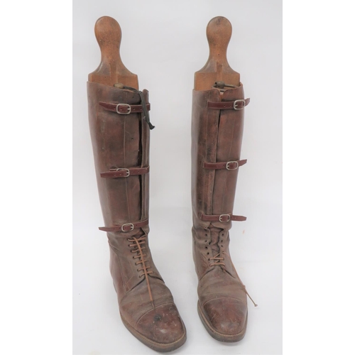 248 - British Army Officer's Pattern Leather Boots. A good pair of the pattern during the late stages of t... 