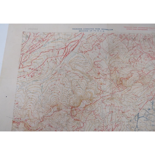 270 - WW1 1918 British Army Trench Map. This printed on paper example is Sheet 28 SW, Belgium and Part of ... 