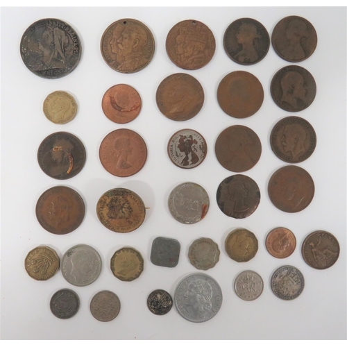 323 - Victorian 1896 Crown Coin & Other Coins.The crown is in circulated condition with a selection of... 