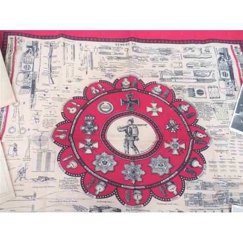 359 - Imperial German Gewehr 1888 Cotton Hankerchief & WW2 PhotosAn example of the cotton  illustrated... 