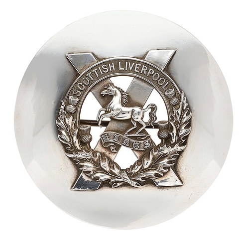 32 - 8th VB / 10th (Scottish) Bn. King's Liverpool Officer plaid brooch circa 1900-37. Scarce very good q... 