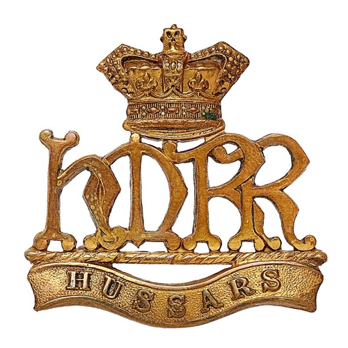 189 - Her Majesty's Reserve Regiment of Hussars Boer War cap badge circa 1900-01. Good scarce die-stamped ... 