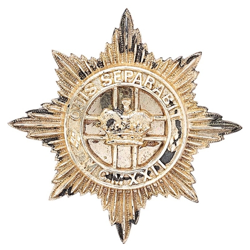 305 - 4th/7th Royal Dragoon Guards post 1935 Officer silvered cap badge.  Fine die-cast star mounted with ... 