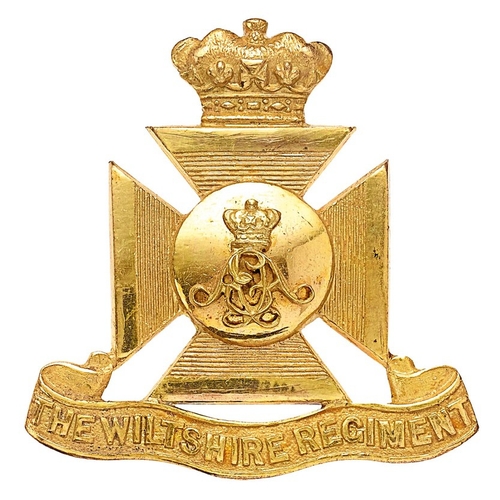 316 - Duke of Edinburgh's (Wiltshire Regiment), Officer cap badge circa 1896-1952. Fine die-cast gilt coro... 